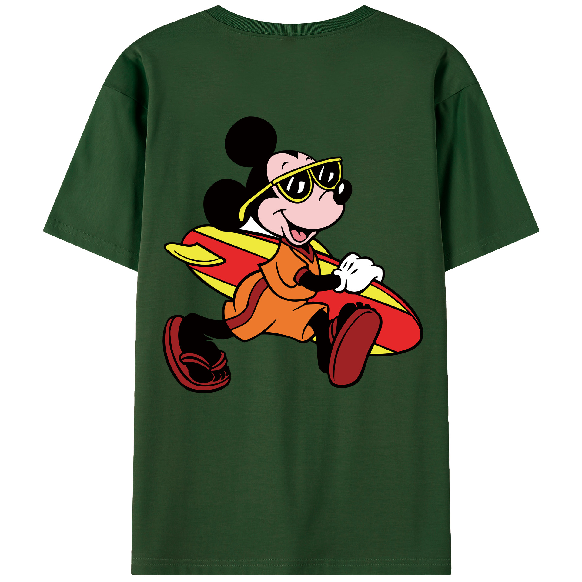 （画像用） ミッキーマウス Mickey Mouse 綿100％半袖Tシャツ（背面プリント）